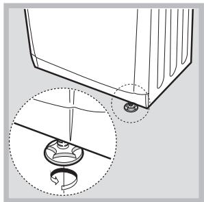 INDESIT EDPA 745 A1 ECO (EU) - Levelling the tumble dryer - 2