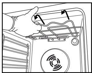 WHIRLPOOL AKP 530 MR - DEPLACEMENT DE LA RESISTANCE SUPERIEURE (UNIQUEMENT SUR CERTAINS MODELES) - 2