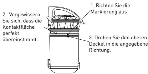 EXCELINE OPTICLEAN02 - Installation des Staubbehalters in der Unteranordnung - 2