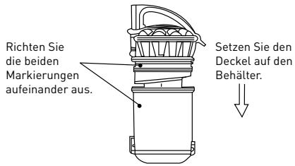 EXCELINE OPTICLEAN02 - Installation des Staubbehalters in der Unteranordnung - 1