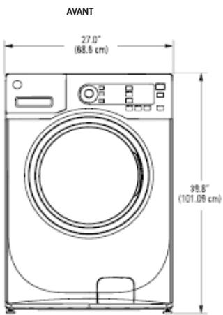 BELLAVITA LF 1214 A+++ WMIC - Dégagements minimums d'installation - 1
