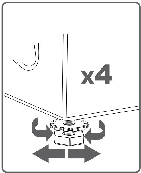 BELLAVITA LF 1206 A++ WVET - CHAPITRE -3 : INSTALLATION DE VOTRE LAVE-LINGE REGLAGE DES PIEDS - 1