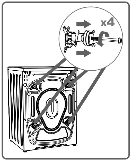 BELLAVITA LF 1206 A++ WVET - CHAPITRE -3: INSTALLATION DE VOTRE LAVE-LINGE (RETRAIT DES VIS DE BRIDAGE TRANSPORT) - 1