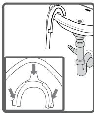 BELLAVITA LF 1209 A++ WVET - Aansluiting van de waterafvoerslang - 2