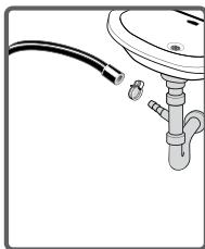 BELLAVITA LF 1209 A++ WVET - Anschluss des Wasserablaufschlauchs - 1
