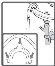BELLAVITA LF 1209 A++ WVET - Conexión de la manguera de evacuation de agua - 2