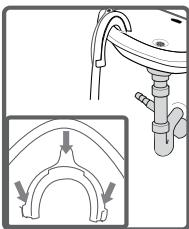 BELLAVITA LF 1209 A++ WVET - Anschluss des Wasserablaufschlauchs - 2