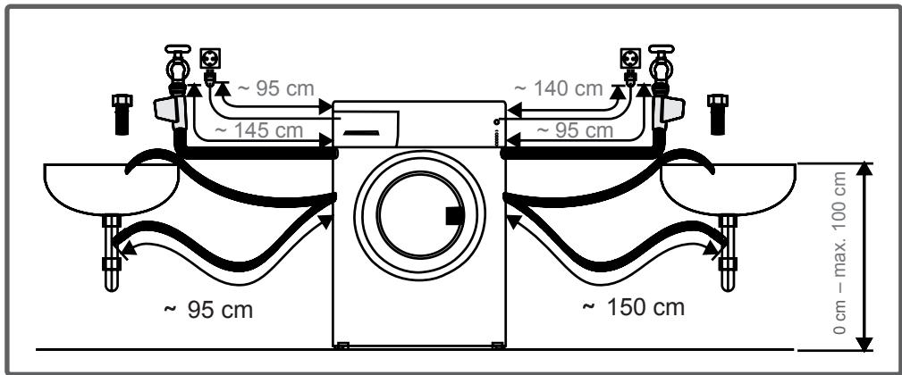 BELLAVITA LF 1209 A++ WVET - Aansluiting van de waterafvoerslang - 3