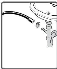 BELLAVITA LF 1209 A++ WVET - Branchement du tuyau d'évacuation d'eau - 1