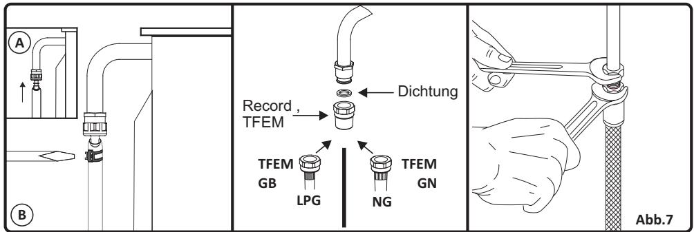 VALBERG CG 60 4CC S VET - Anschluss von Butangas (G30) - Propan (G31) - 1
