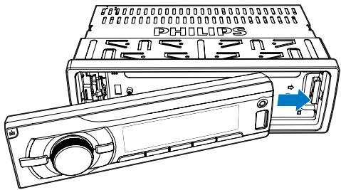 PHILIPS CE235BT - Fixation du panneau avant - 1