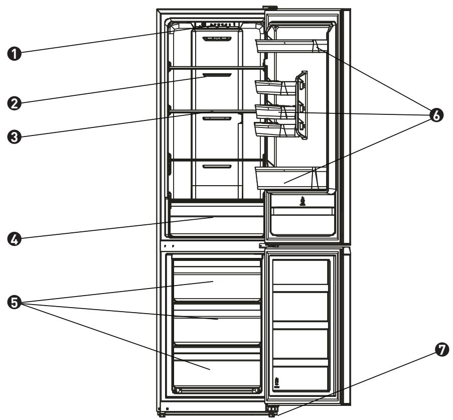 VALBERG CNF 270 A+ WD XMIC - Description du réfrigérateur - 1