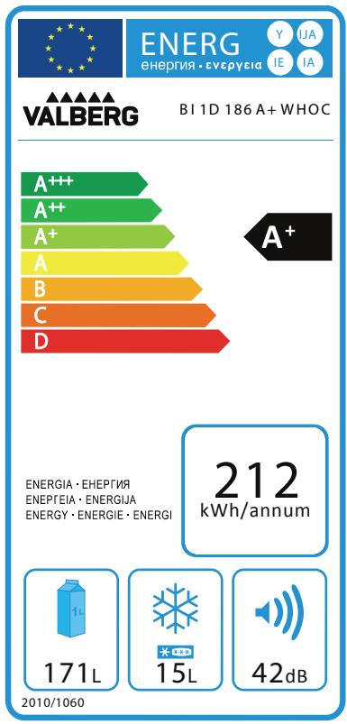 VALBERG BI 1D 186 A+ WHOC - Réfrigerateur - 2