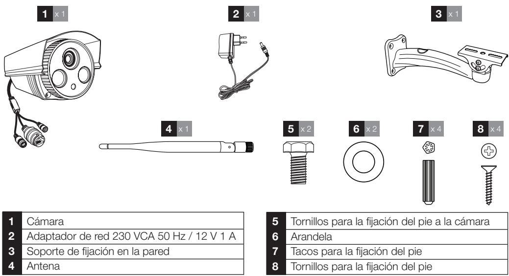 AVIDSEN FIXE EXTERIEURE WIFI HD - 1-CONTENIDO DEL KIT - 1