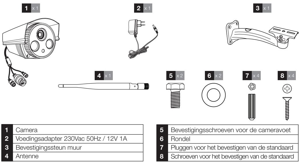 AVIDSEN FIXE EXTERIEURE WIFI HD - 1-INHOUD VAN DE KIT - 1