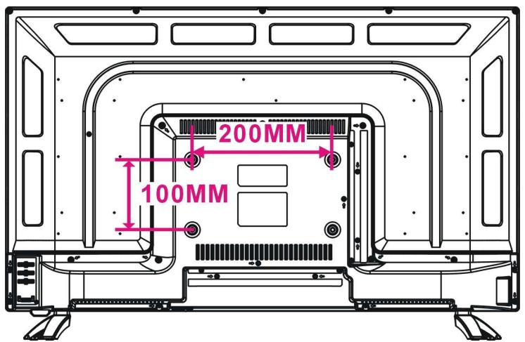 LINSAR 32LED900F - Vue arrirée de votre TV - 1