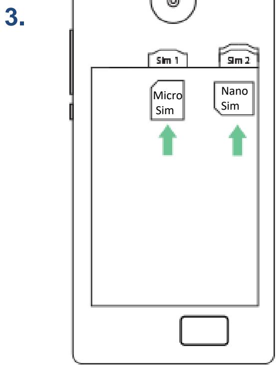 ECHO Power 3G - Inserting the SIM cards - 3