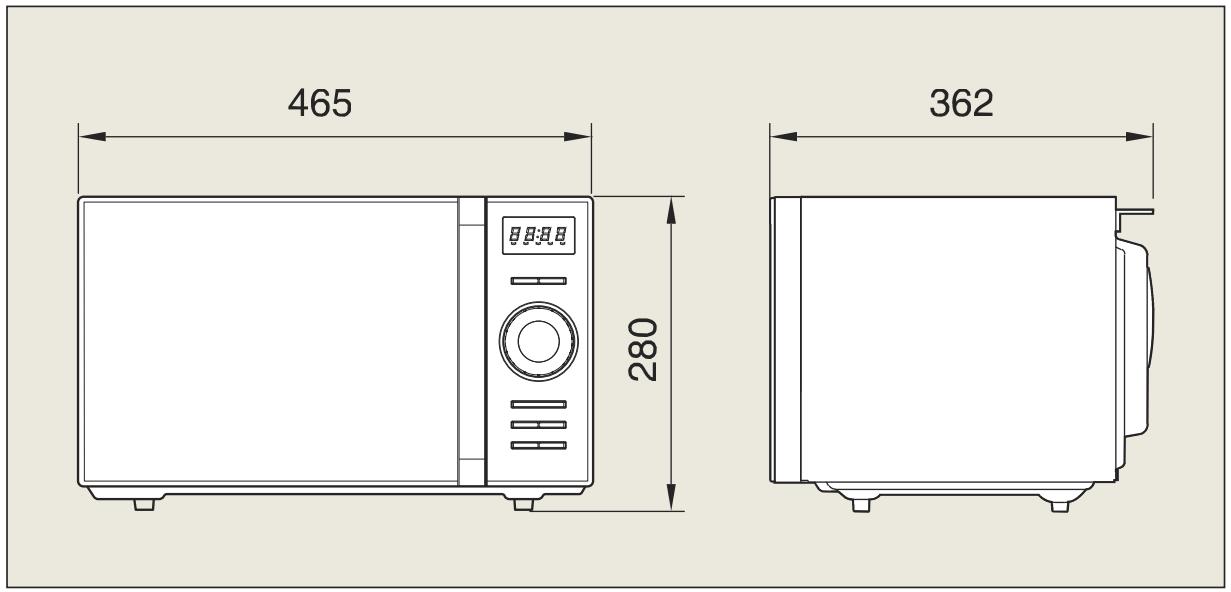 DAEWOO KOR-8GLKP - CARACTERISTIQUES TECHNIQUES - 1