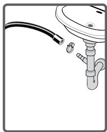 HIGH ONE WM 805 A++ WVET - Branchement du tuyau d'évacuation d'eau - 1