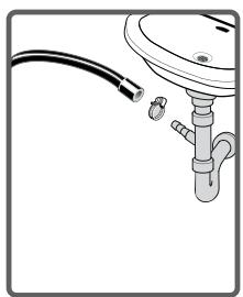 HIGH ONE WM 805 A++ WVET - Aansluiten van de leiding voor waterafvoer - 1
