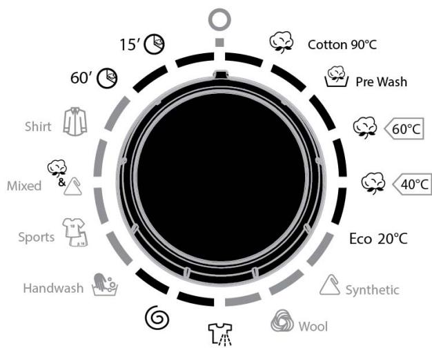 BELLAVITA WM 1207 A++ WVET - Sélecteur de programmes - 2