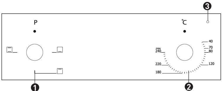 SAMANA CO 62 M K 034T - Sélection d'une température et d'un mode de cuisson - 1