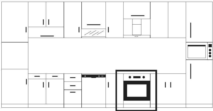 SAMANA CO 62 M K 034T - Installation sous un plan de travail - 1