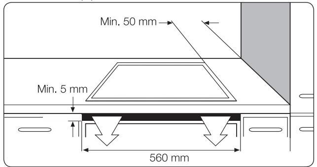 SAMSUNG NZ64M3NM1BB/UR - Installation du plan de travail - 2