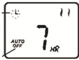 EXCELINE EX-BH13-25 - De timer instellen op de automatische uitschakeling (AUTO OFF) - 1