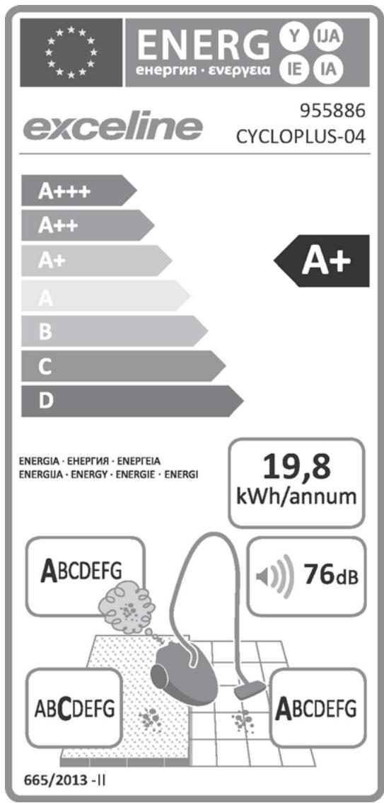 EXCELINE CYCLOPLUS-04 - Aspirateur sans sac Stofzuiger zonder stofzak Aspiradora sin sola - 1