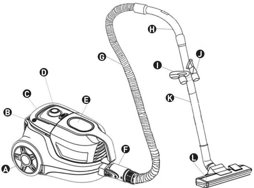 EXCELINE CYCLOPLUS-04 - Aspirateur sans sac Stofzuiger zonder stofzak Aspiradora sin sola - 2