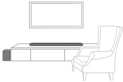 LG SJ4R - Installation de la barre de son - 1