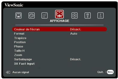 VIEWSONIC PA503S - Utilisation des menus - 3