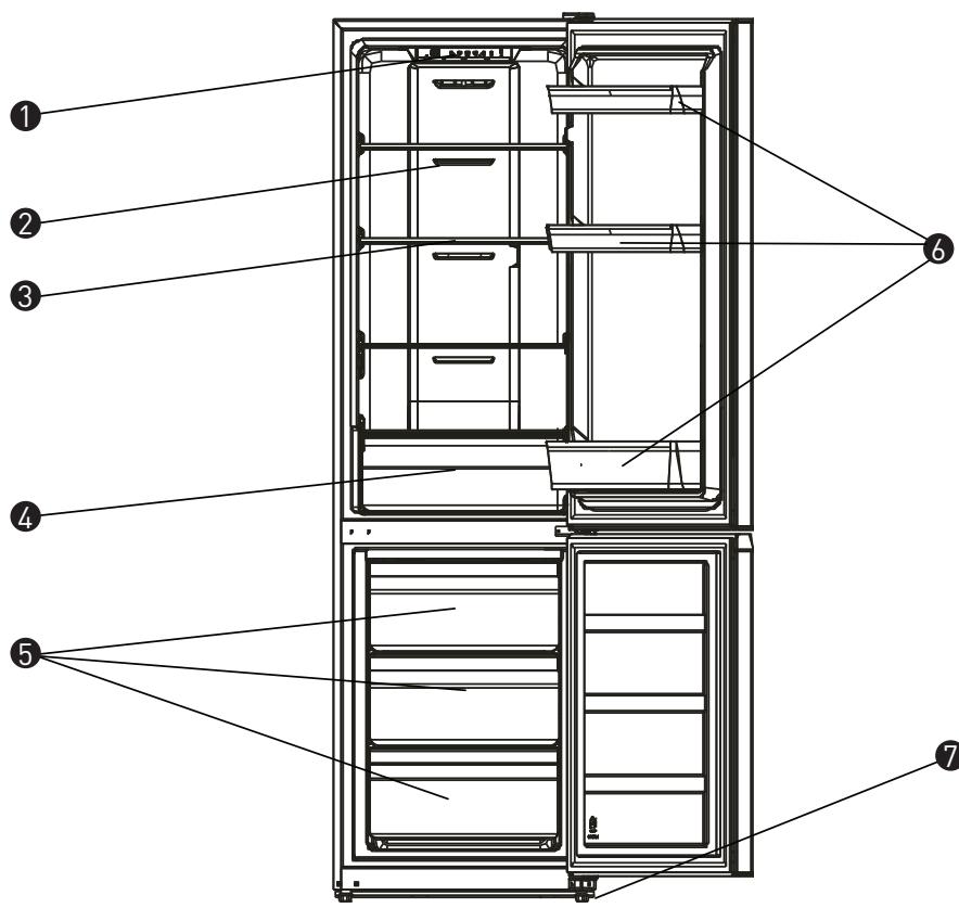 VALBERG CNF 270 A+ XMIC2 - Beschrijving van de koelkast - 1