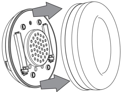 KAORKA Casque  TV Sans Fil noir 474079 - - remplacer les batteries - 1