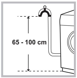 INDESIT EWE71483WEU - Anschluss des Ablaufschlauches - 1