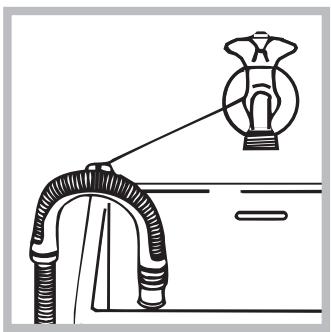 INDESIT EWE71483WEU - Anschluss des Ablaufschlauches - 2