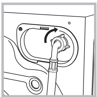INDESIT EWE71483WEU - Raccordement du tuyau d'arrivée de l'eau - 2