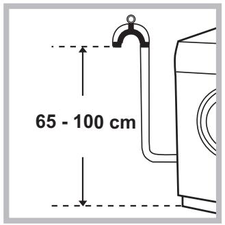 INDESIT EWE71483WEU - Conexión del tubo de descarga - 1