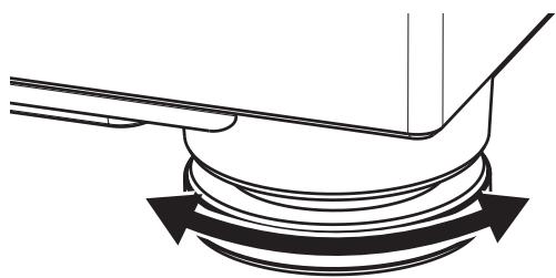 PIONEER DJ PLX-500 - Adjusting the height of the main unit - 1