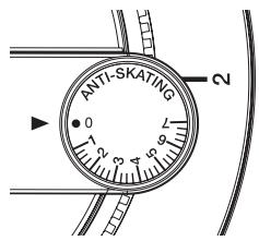 PIONEER DJ PLX-500 - Faites correspond à la même position de la graduation que la valeur de la pression de la pointe de lecture. - 1