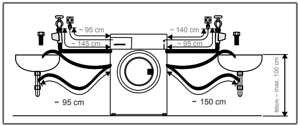 BELLAVITA WF 612 A++ WVET - Branchement du tuyau de vidange - 3