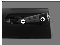 HIGH ONE HI3202HD - Colocacion de las pilas en el mando a distancia - 1