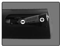 HIGH ONE HI3202HD - De batterijen in de afstandsbediening plaatsen - 1