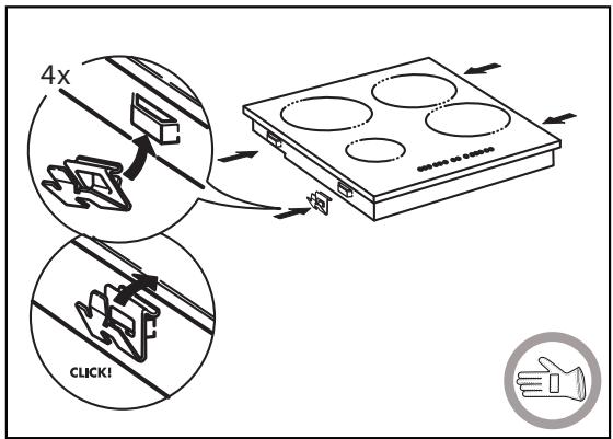 WHIRLPOOL AKT 8700 IX - MISE EN PLACE DE LA TABLE DE CUISSON - 1