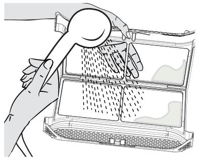 BELLAVITA DC 8 B W701T - Pour nettoyer le filtrre à peluches: - 5