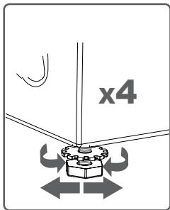 BELLAVITA WF 612 A++ DG701T - Réglage des pieds - 2