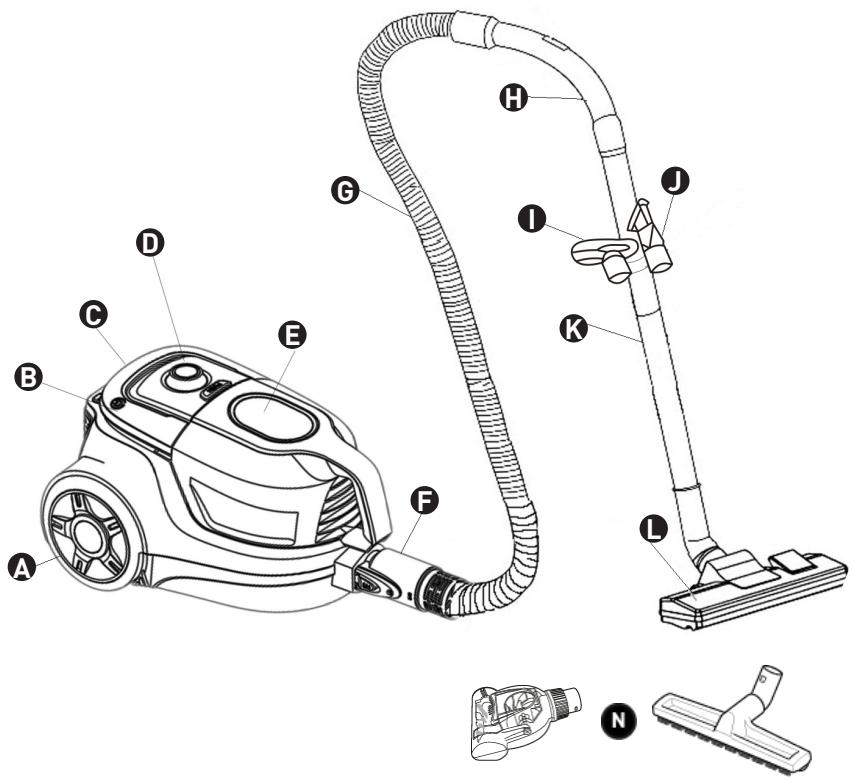 EXCELINE CYCLOPLUS-05 - Aspirateur sans sac Stofzuiger zonder stofzak Aspiradora sin sola - 2