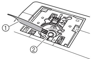 BROTHER X14s - Utilisez la Brosse de nettoyage ou un aspirateur pour enlever la poussière de la coursière et de ses alentours. - 1