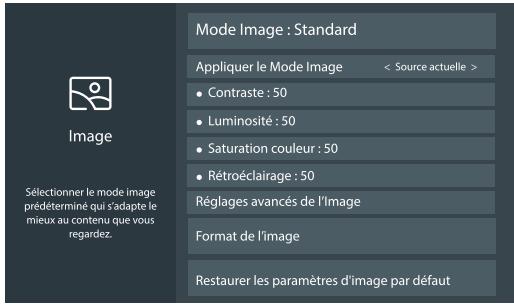 HISENSE H75NEC5700 - Utilisation du menu Image - 1